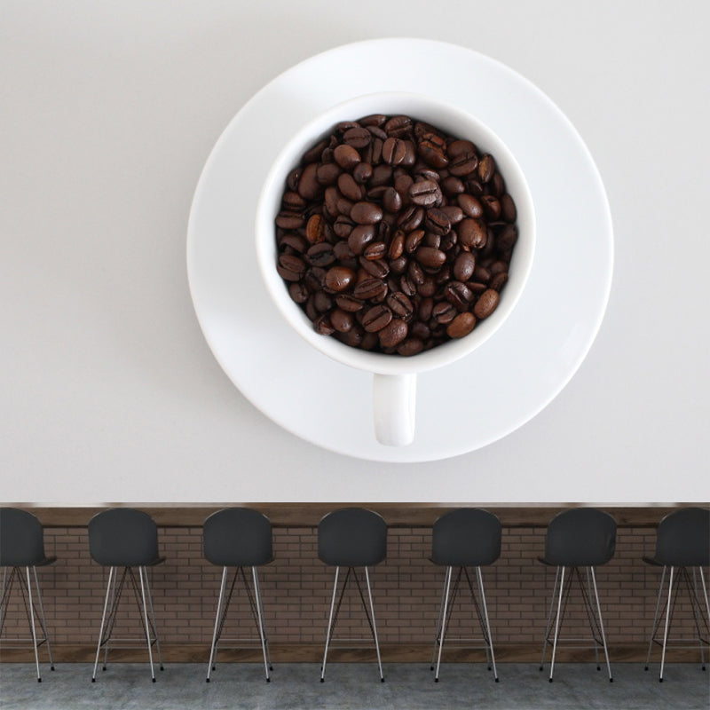 Contemporary Coffee Beans Mural Environment Friendly Coffee Shop Wall Decoration