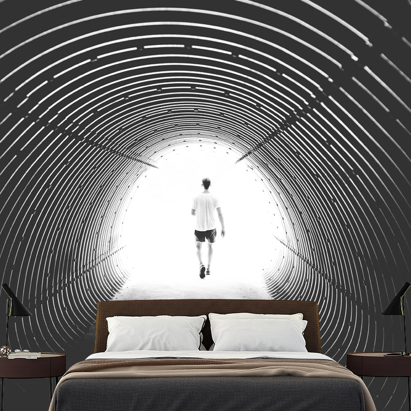 Papier peint Mural d'illusion d'art 3D de couleur douce, résistant à l'humidité pour la décoration murale