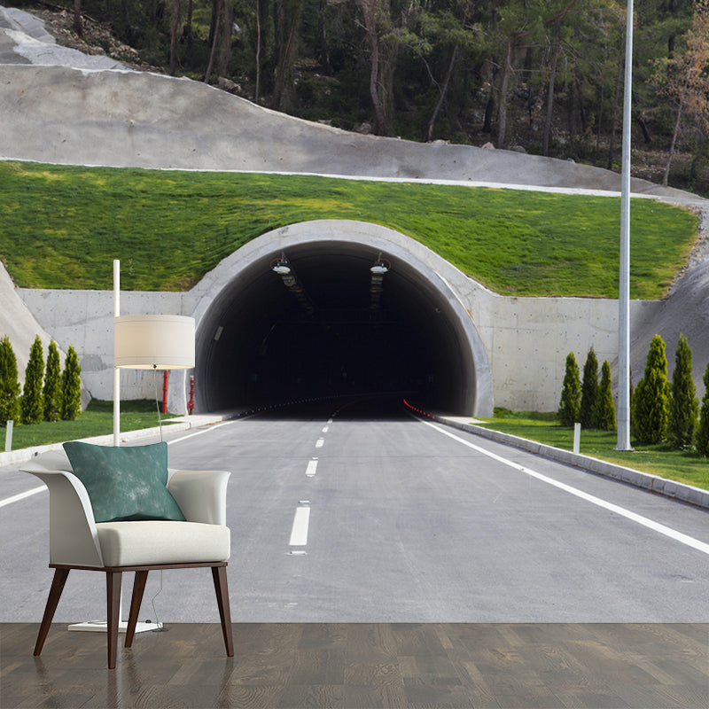 Soft Color 3D Art Illusion Mural Wallpaper Moisture Resistant for Bedroom