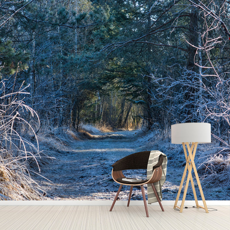 Soft Color 3D Art Illusion Mural Wallpaper Moisture Resistant for Reading Room