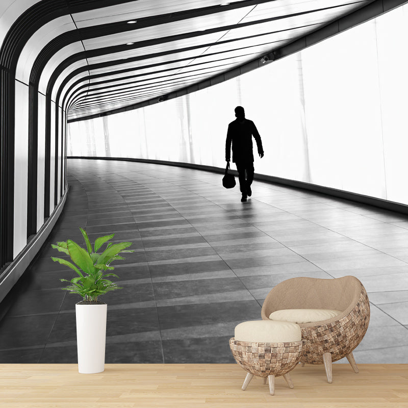 Soft Color 3D Art Illusion Mural Wallpaper Moisture Resistant for Living Room