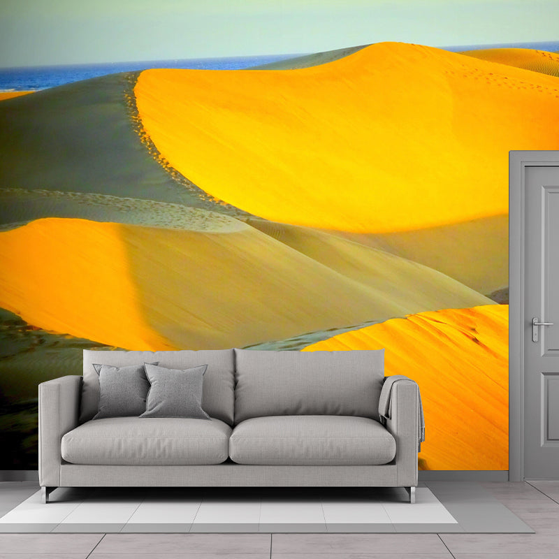 Modern Desert Landscapes Mural Mildew Resistant Wallpaper for Sleeping Room