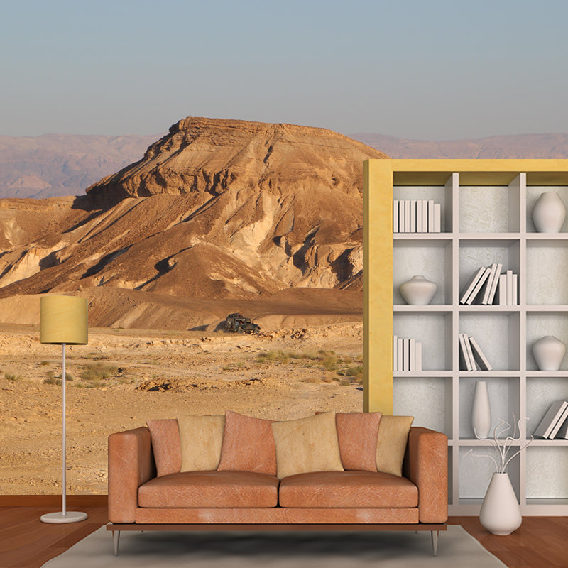 Modern Desert Landscapes Mural Mildew Resistant Wallpaper for Sleeping Room