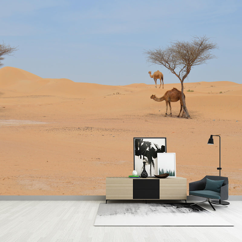 Soft Color Desert Mural Decal Nature Scenery Modern Mildew Resistant Wall Art
