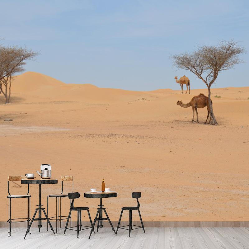 Soft Color Desert Mural Decal Nature Scenery Modern Mildew Resistant Wall Art