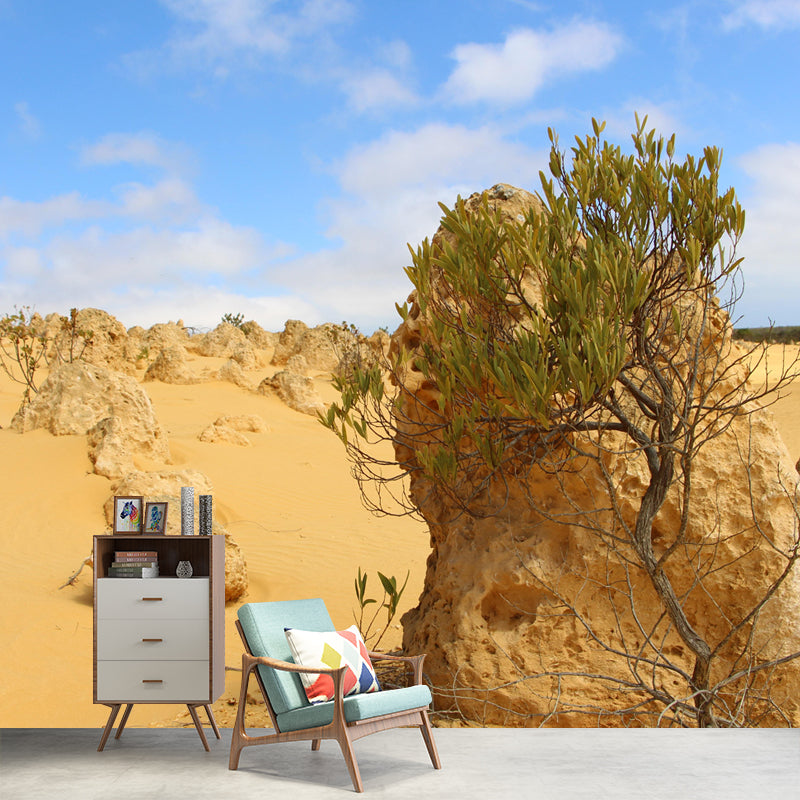 Customized Contemporary Style Desert Mural Environment Friendly for Sitting Room