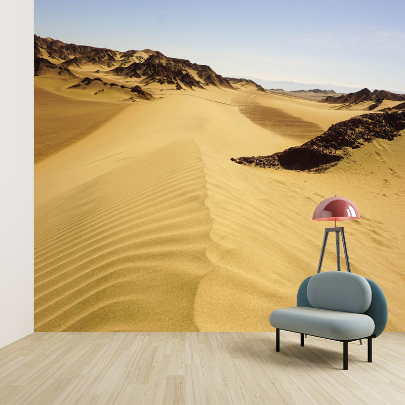 Abroad Sand Dune Mural for Bedroom Mildew Resistant Desert Landscape Wall Decor