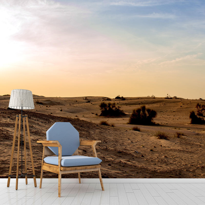 Soft Color Desert Mural Decal Nature Scenery Modern Mildew Resistant Wall Art for Room
