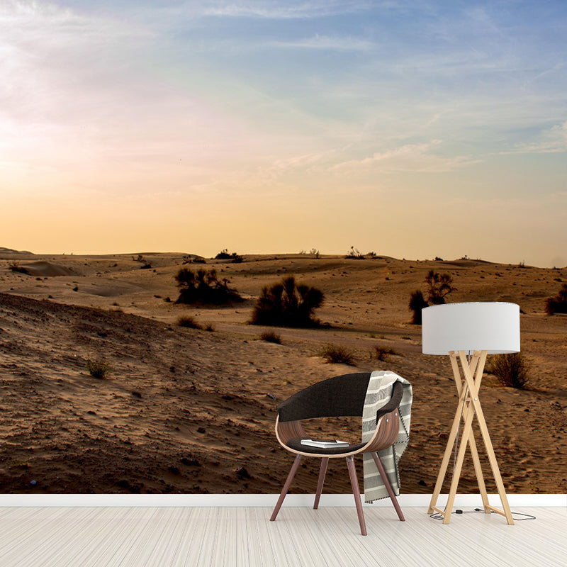 Soft Color Desert Mural Decal Nature Scenery Modern Mildew Resistant Wall Art for Room