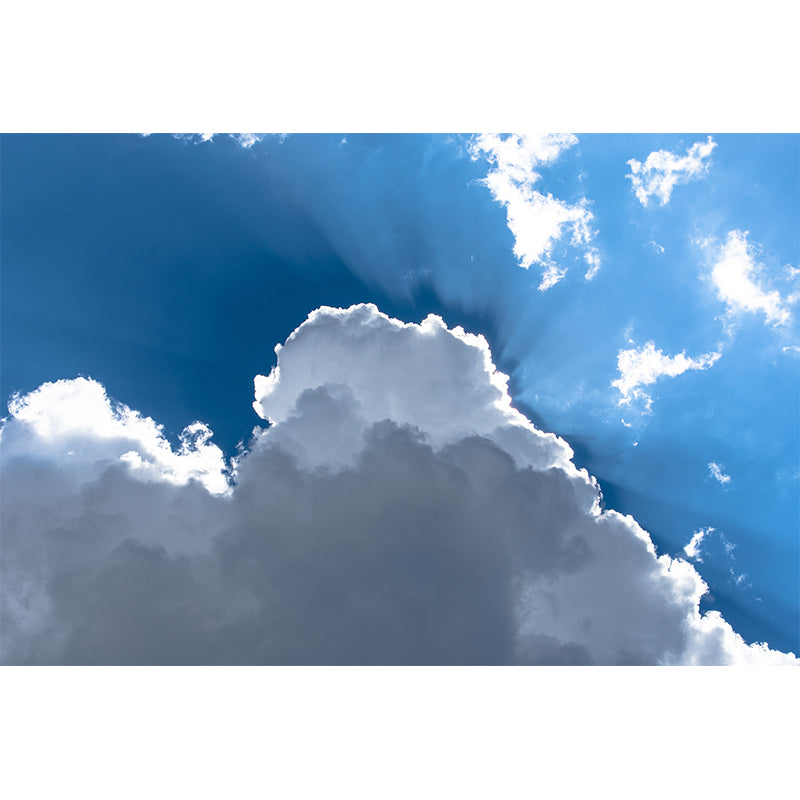 Sky with White Cloud Wall Murals for Living Room Gust Room, Water Resistant