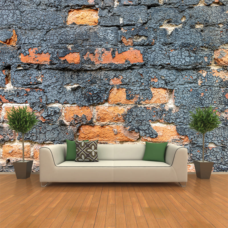 Dilapidated Brick Wall Mural for Guest Room, Personalized Size Available