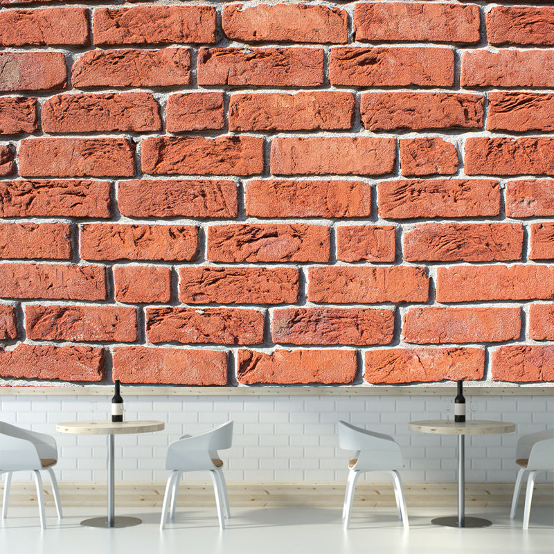 Industrial Style Dilapidated Brick Wall Mural for Dining Room, Personalized Size Available