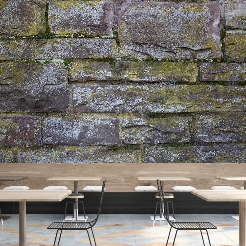 Industrial Style Dilapidated Brick Wall Mural for Dining Room, Personalized Size Available