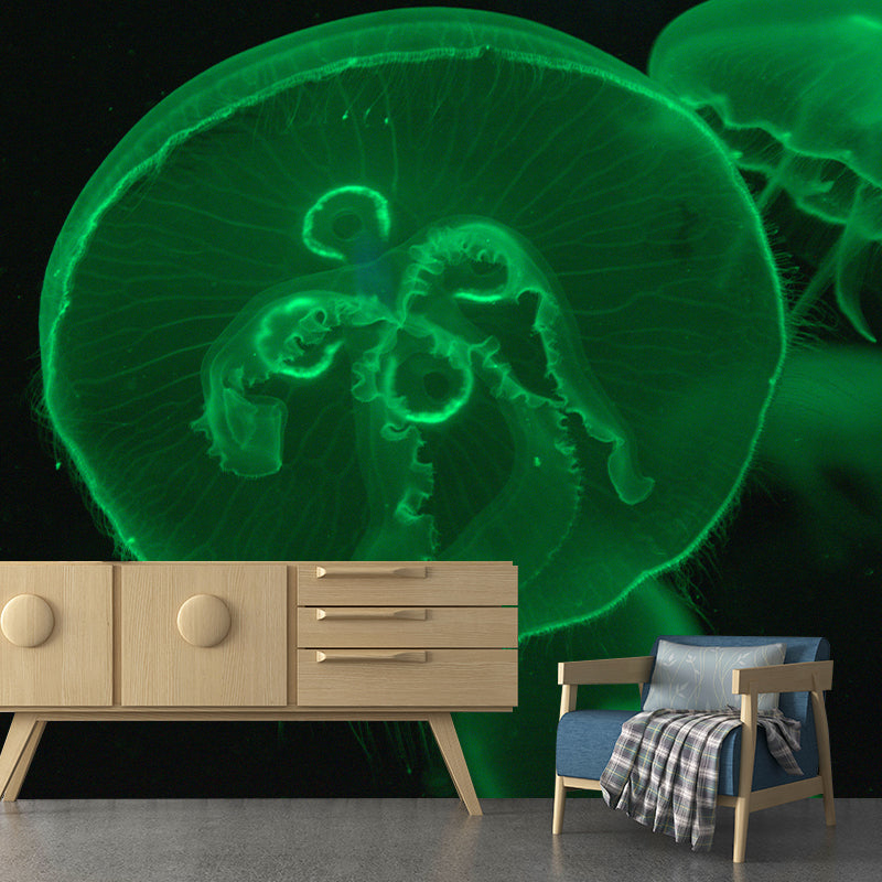 Tropical Sea Creatures Wall Mural for Dining Room, Personalized Size Available