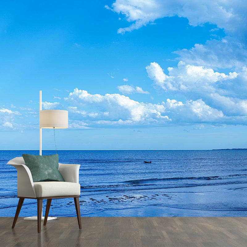 Sand of Beach View Mural Customized Modern Wall Covering for Sleeping Room