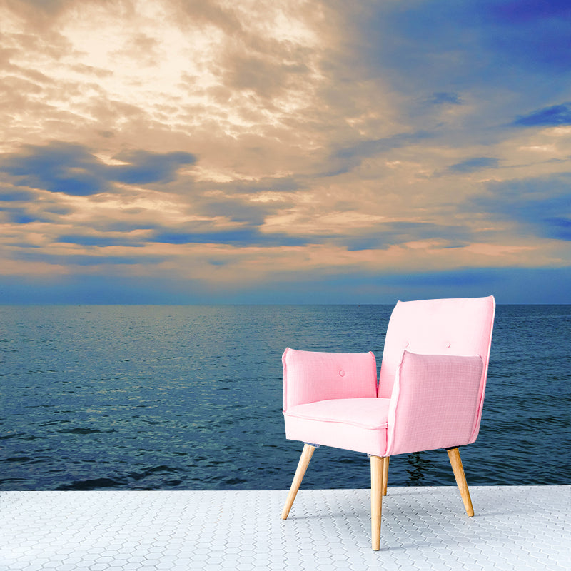 Sand of Beach View Mural Customized Modern Wall Covering for Sleeping Room