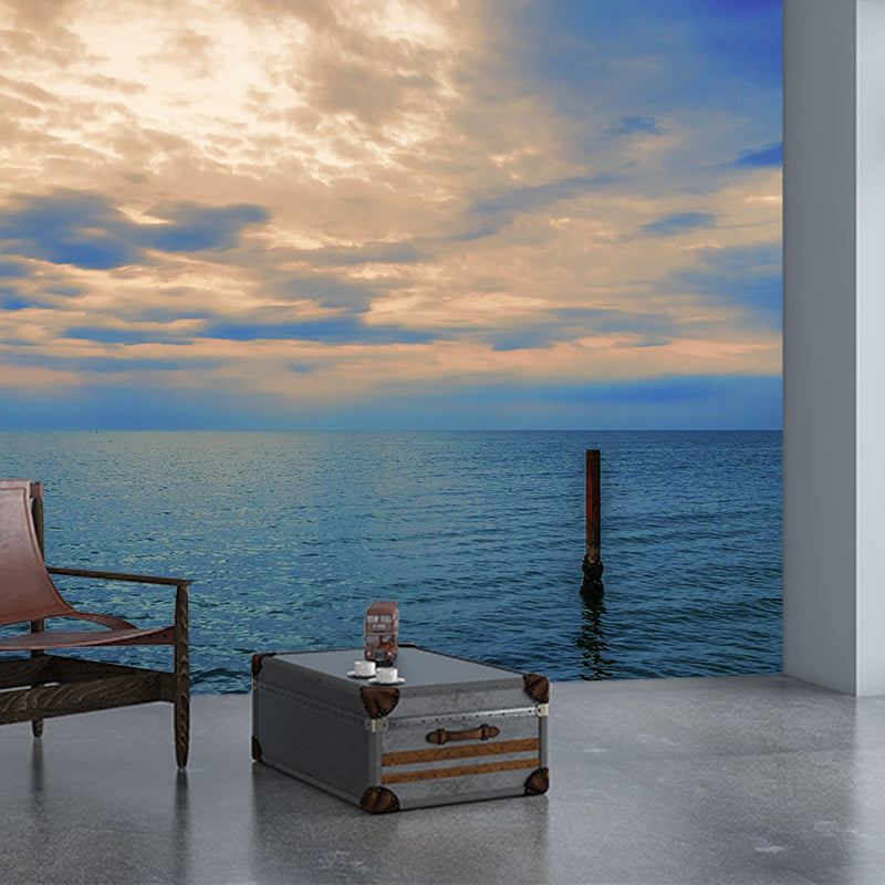 Sand of Beach View Mural Customized Modern Wall Covering for Sleeping Room