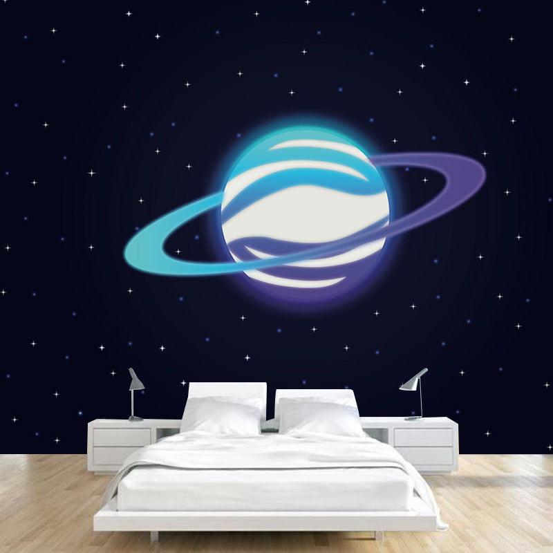 Modern Cosmic Planet Removable Wall Mural for Children's Bedroom, Water Resistant