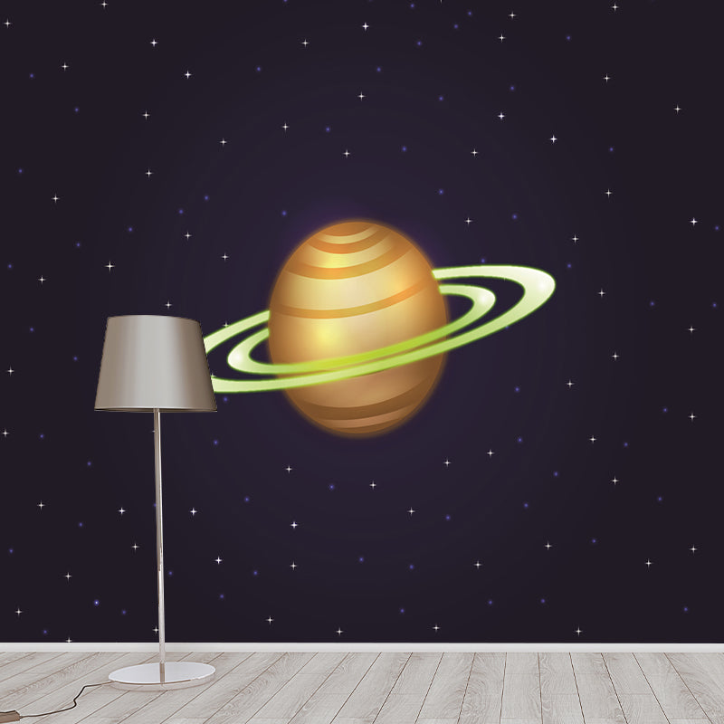 Modern Cosmic Planet Removable Wall Mural for Children's Bedroom, Water Resistant