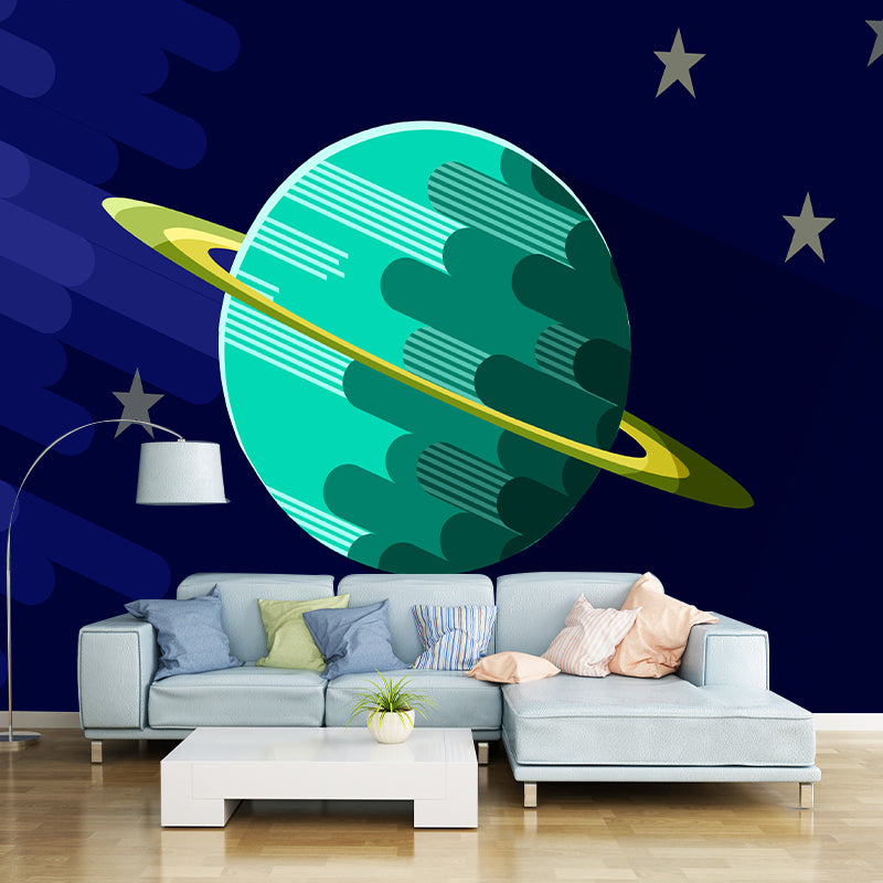 Cosmic Space Illustration Wall Mural for Home Children's Bedroom, Water Resistant