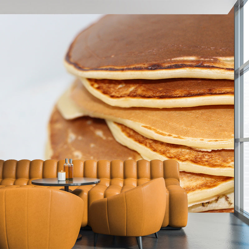 Delicious Pancakes Wall Mural Decal for Dessert Shop, Moisture Resistant