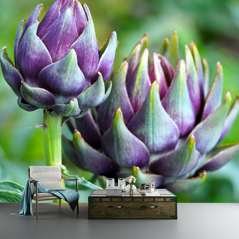 Artichoke Plant Removable Wall Mural for Reading Room, Water Resistant
