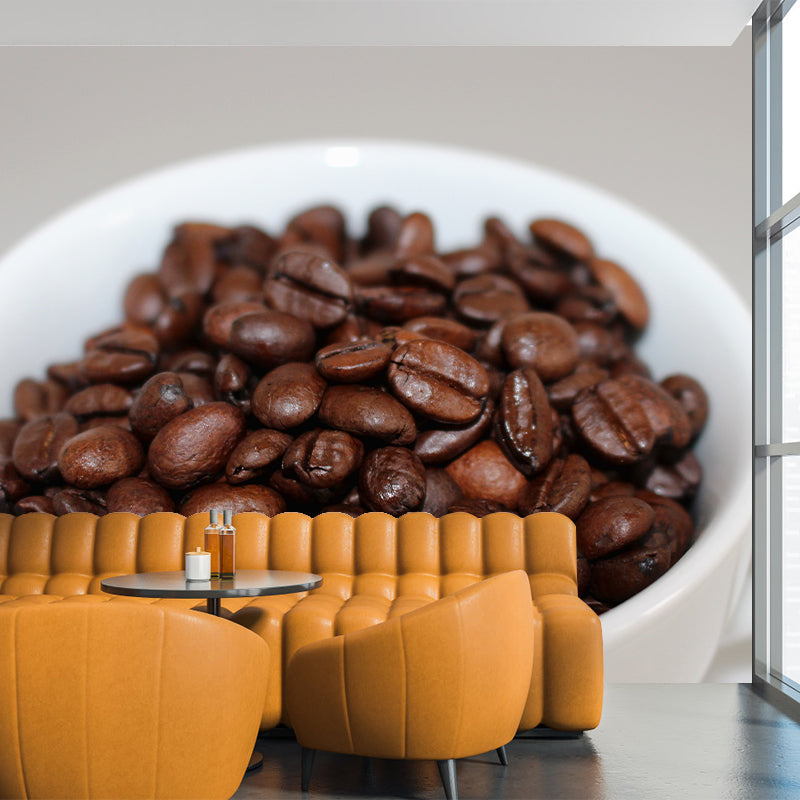 Coffee Beans Commercial Use Mural Wallpaper for Coffee Shop, Water Resistant
