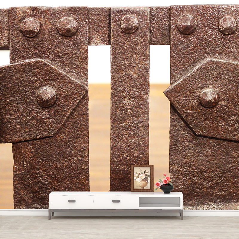 Rusty Metal Removable Wall Mural for Living Room Wall Decor, Water Resistant