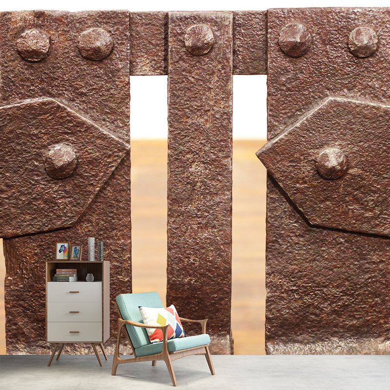 Rusty Metal Removable Wall Mural for Living Room Wall Decor, Water Resistant
