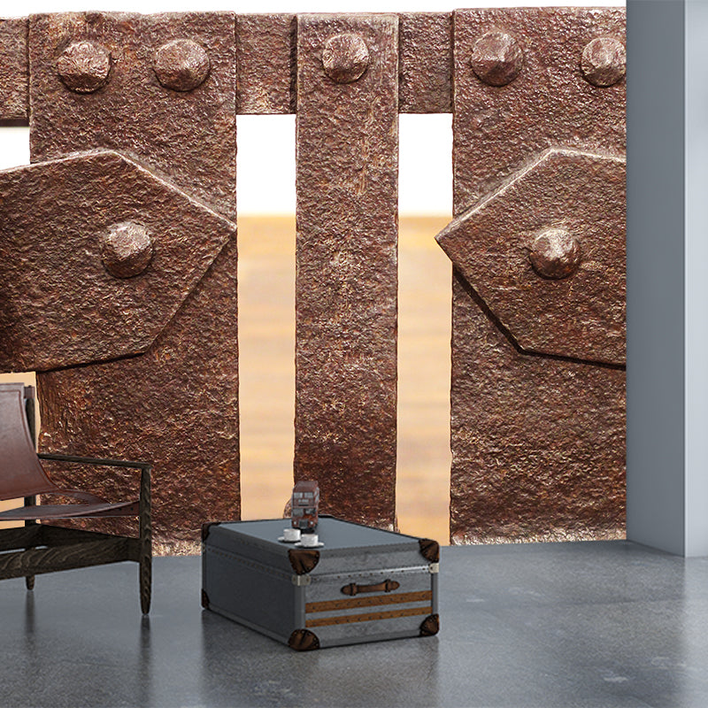 Rusty Metal Removable Wall Mural for Living Room Wall Decor, Water Resistant