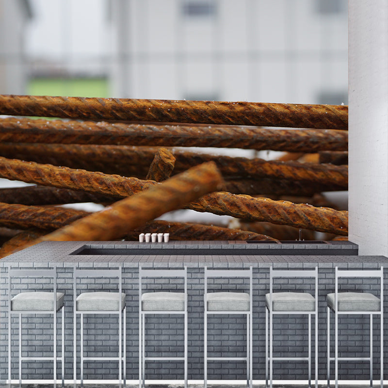 Rusty Metal Removable Wall Mural for Living Room Wall Decor, Water Resistant