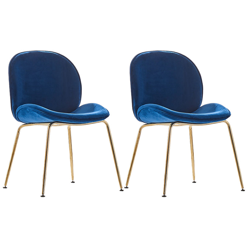 Flannel Scandinavian Bedroom Side Chair Parsons Matte Finish Dining Chair with Gold Legs