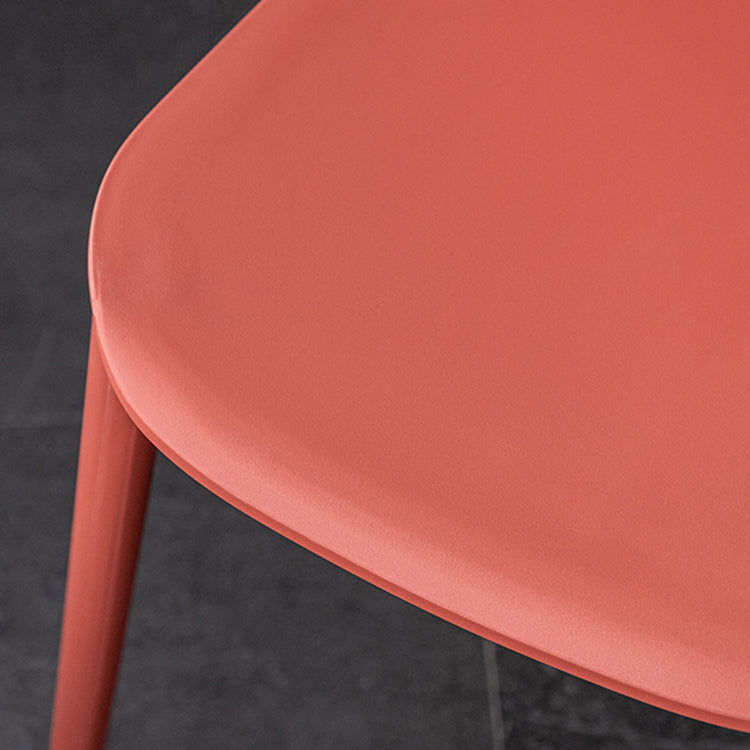 Chaise de salle à manger en plastique moderne, chaise sans bras latérale à dossier ouvert pour la cuisine