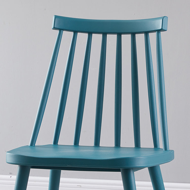 Chaise de salle à manger en plastique contemporain slat dossier arrière sans bras sans cuisine