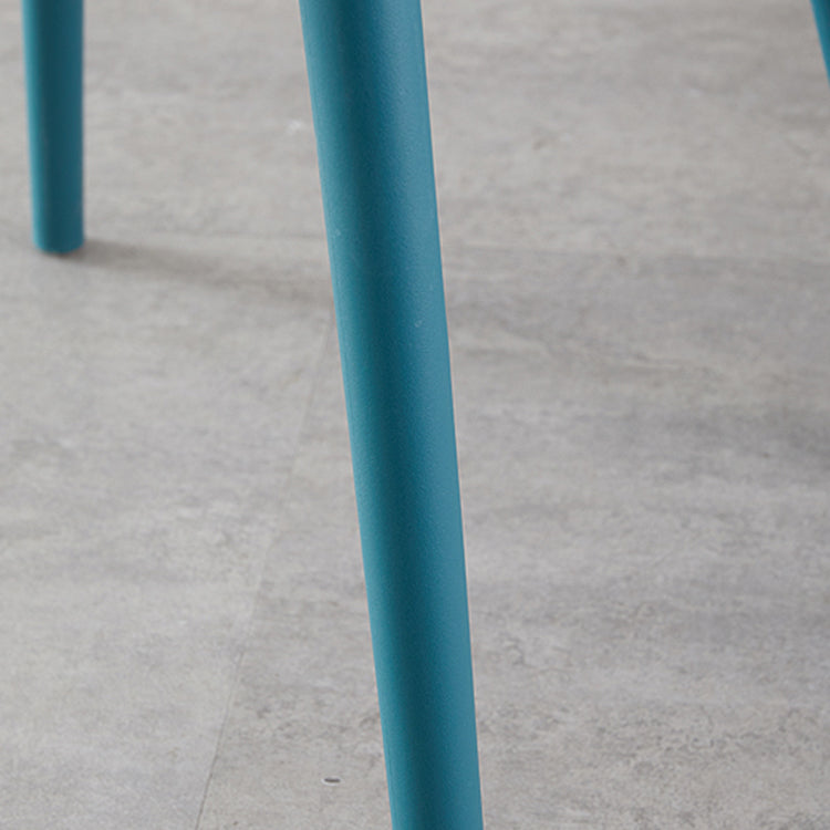 Chaise de salle à manger en plastique contemporain slat dossier arrière sans bras sans cuisine