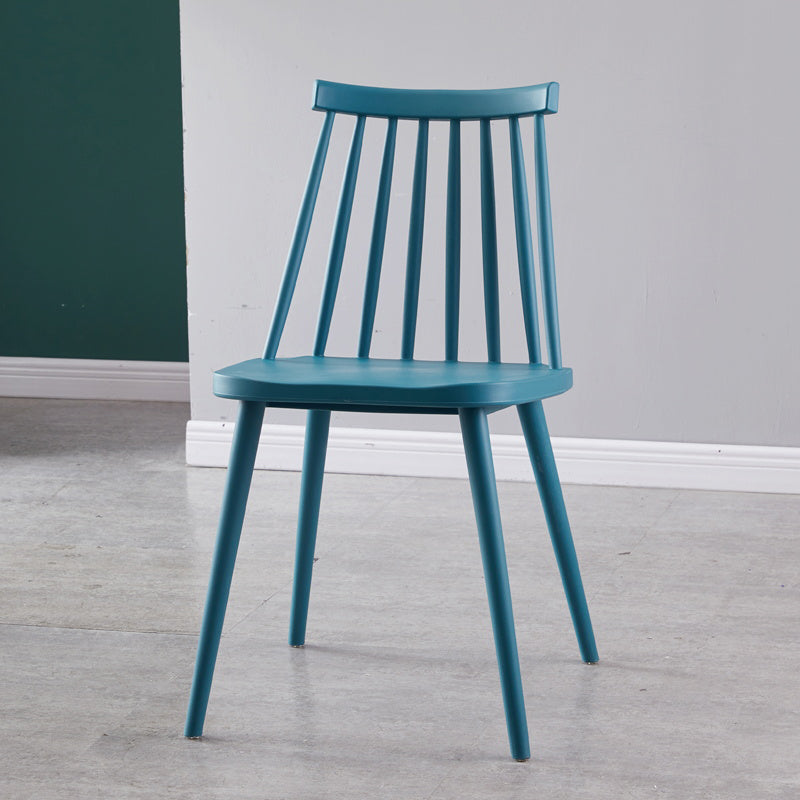 Chaise de salle à manger en plastique contemporain slat dossier arrière sans bras sans cuisine