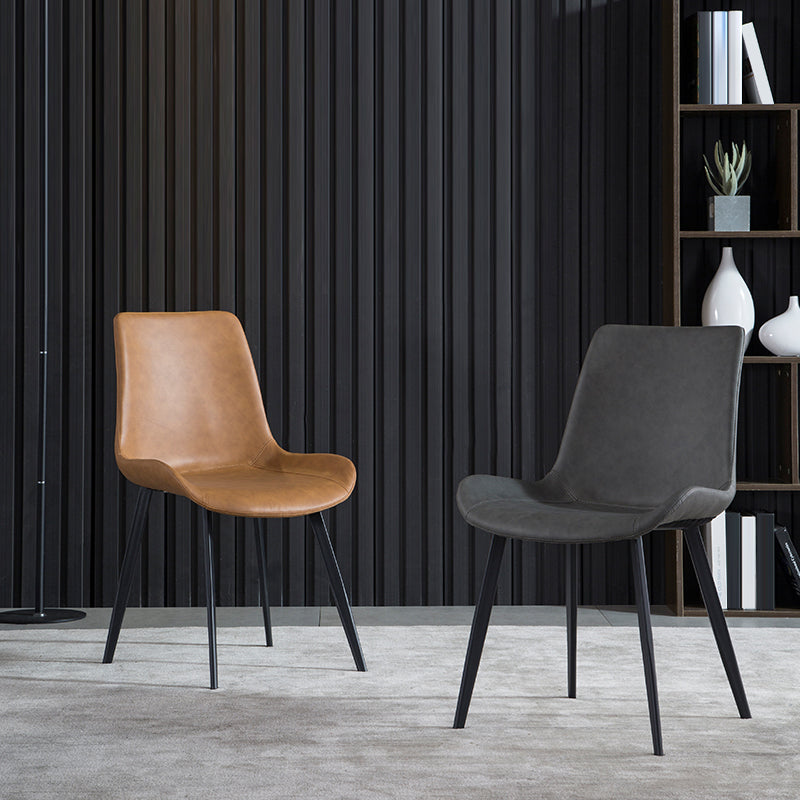Contemporary Metal Dining Room Chairs Leather Dining Chairs for Home Use