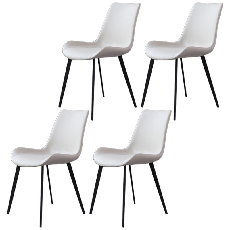 Contemporary Metal Dining Room Chairs Leather Dining Chairs for Home Use