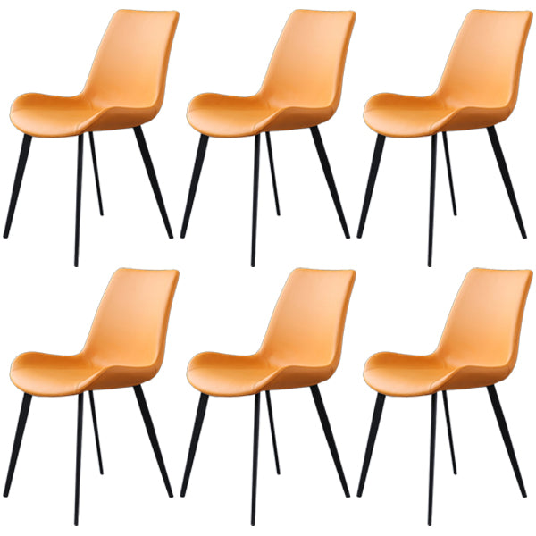 Contemporary Metal Dining Room Chairs Leather Dining Chairs for Home Use