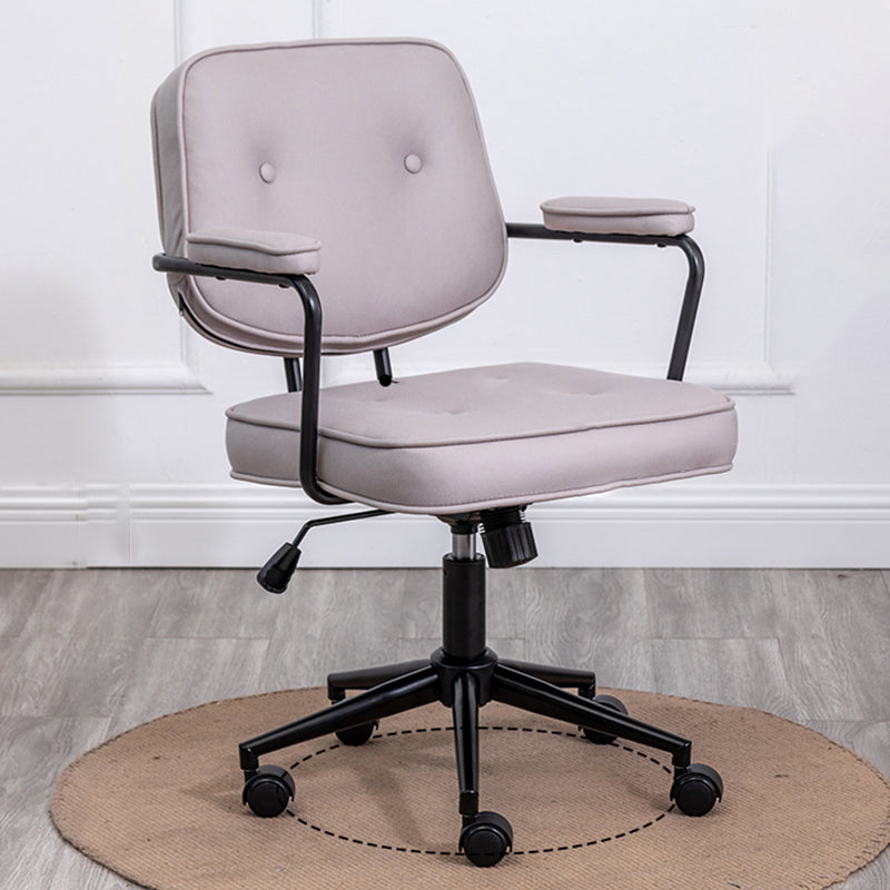 Minimalist Style Swivel Leather Dining Chair Open Back Dining Side Chair