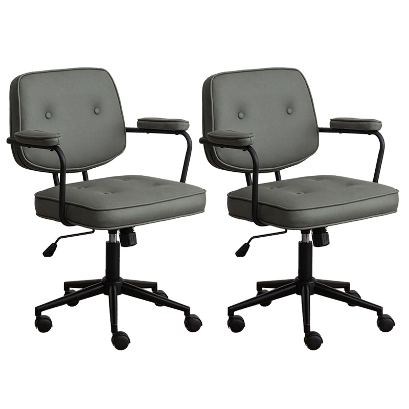 Minimalist Style Swivel Leather Dining Chair Open Back Dining Side Chair