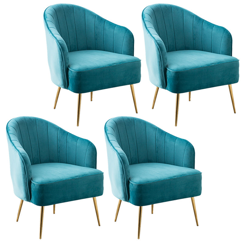 Contemporary Style Upholstered Arm Dining Chair Solid Back Side Chair for Home