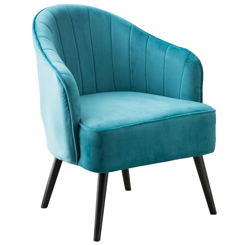 Contemporary Style Upholstered Arm Dining Chair Solid Back Side Chair for Home