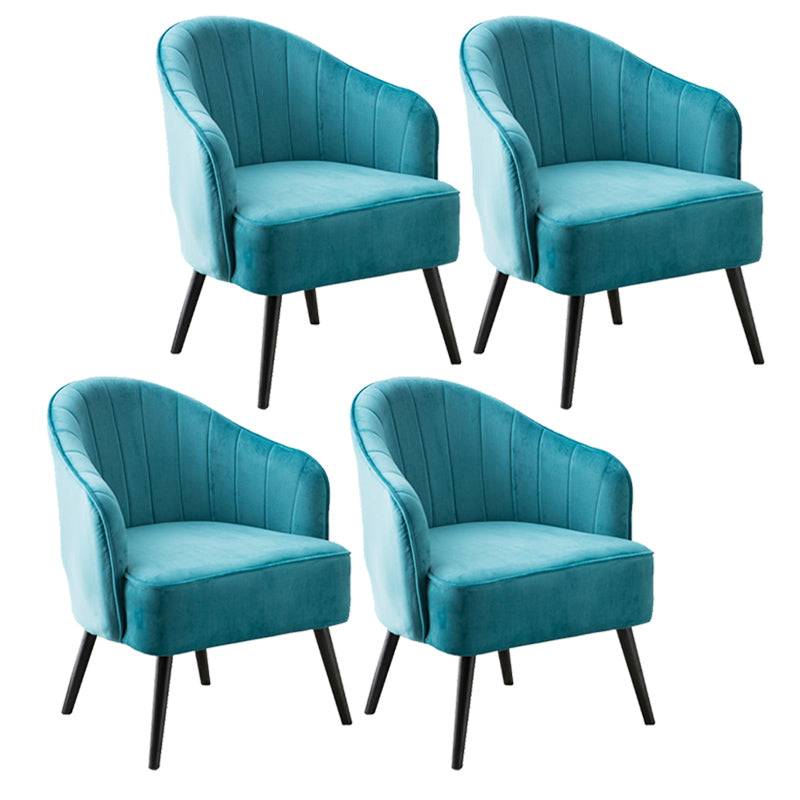 Contemporary Style Upholstered Arm Dining Chair Solid Back Side Chair for Home