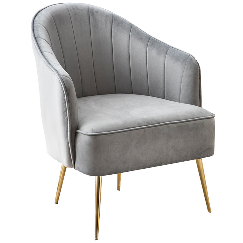 Contemporary Style Upholstered Arm Dining Chair Solid Back Side Chair for Home