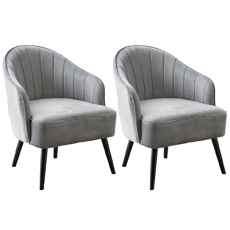 Contemporary Style Upholstered Arm Dining Chair Solid Back Side Chair for Home