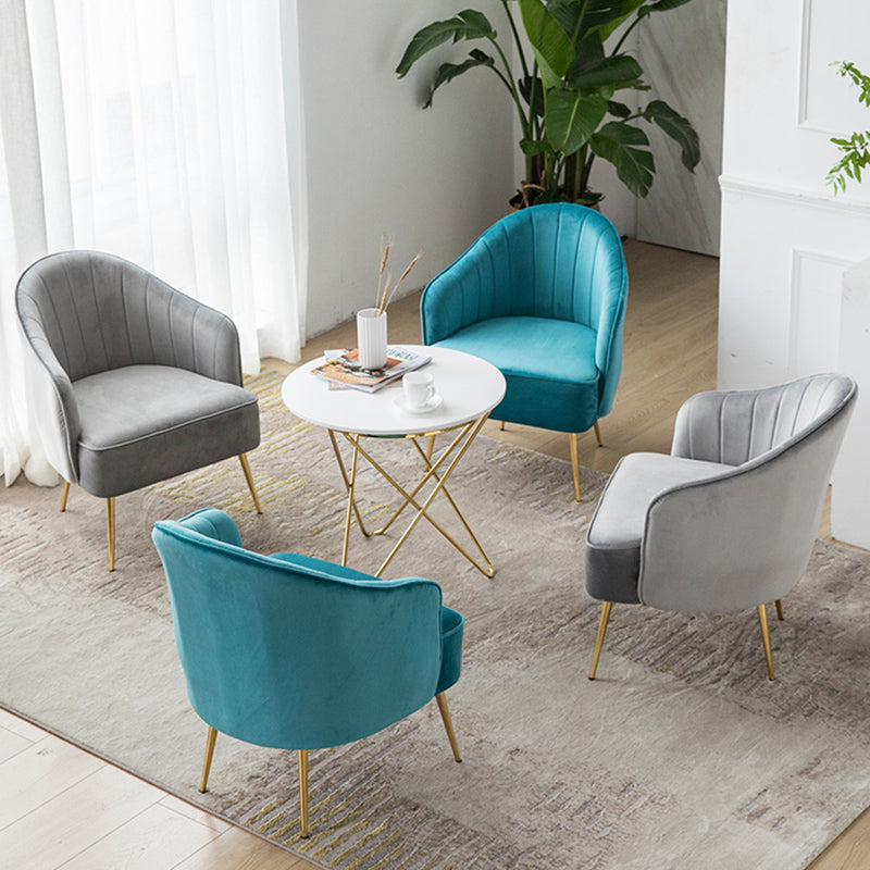 Contemporary Style Upholstered Arm Dining Chair Solid Back Side Chair for Home