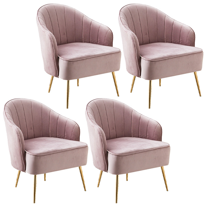 Contemporary Style Upholstered Arm Dining Chair Solid Back Side Chair for Home