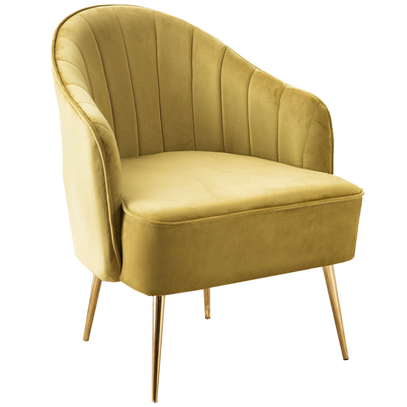 Contemporary Style Upholstered Arm Dining Chair Solid Back Side Chair for Home
