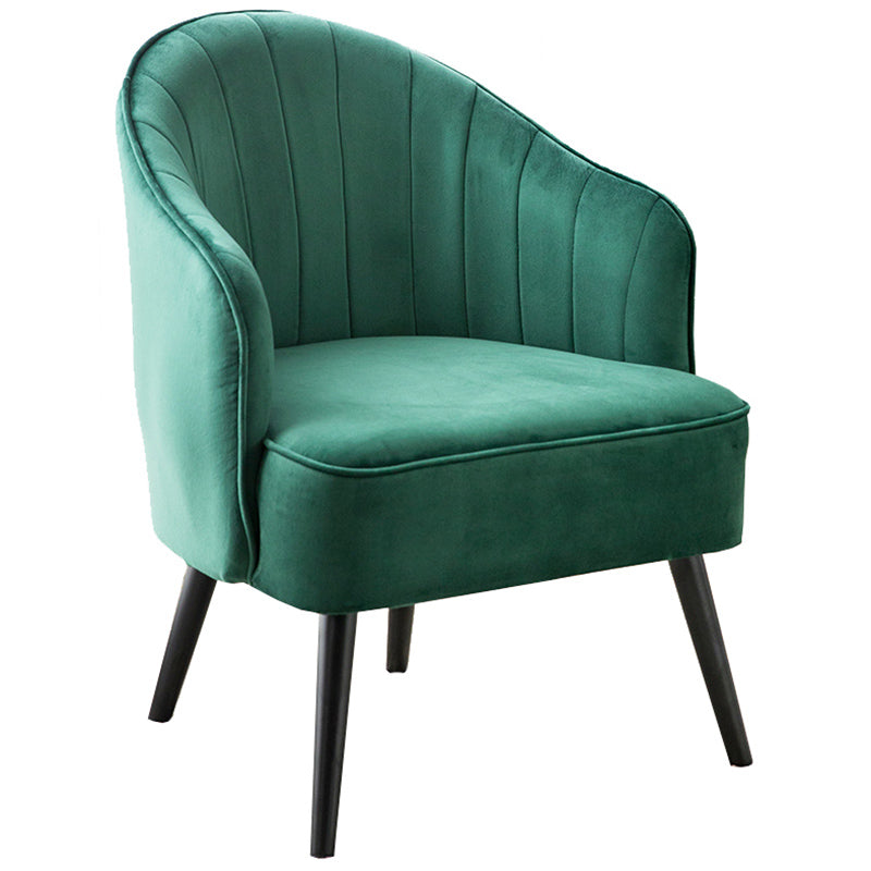 Contemporary Style Upholstered Arm Dining Chair Solid Back Side Chair for Home